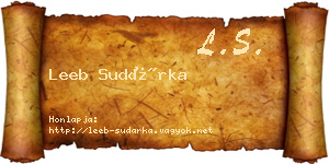 Leeb Sudárka névjegykártya